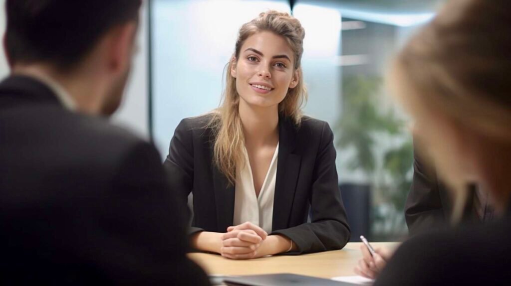a woman applying for Intеrnships in Australia